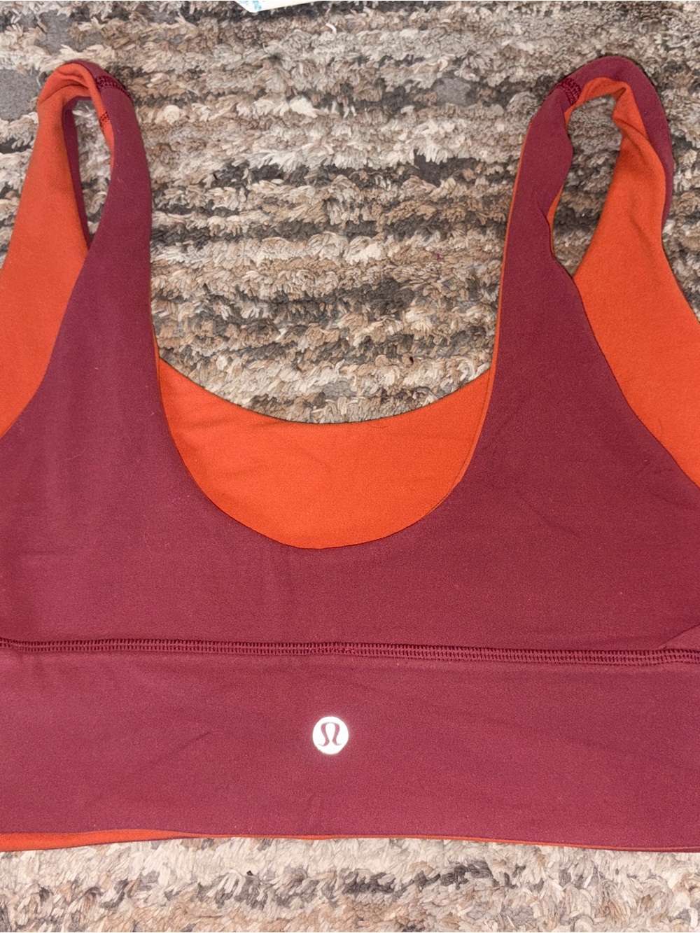 Align™ Reversible Bra Light Support, A/b Cup In Mulled Wine/canyon Orange - Picture 6 of 8
